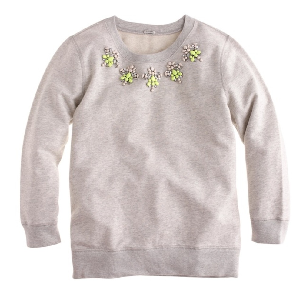 J.Crew Jeweled Sweatshirt